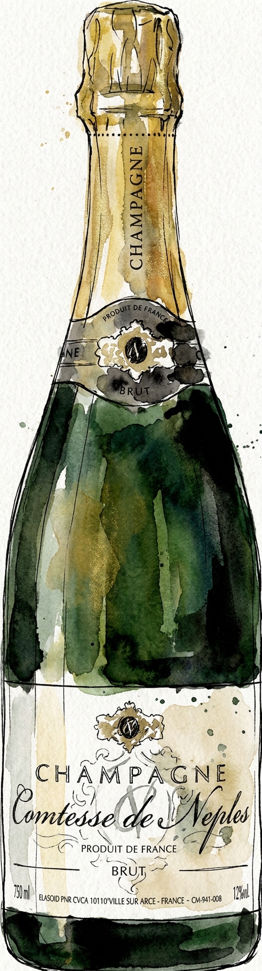 Champagne Comtesse de Neples Brut – Frankrike